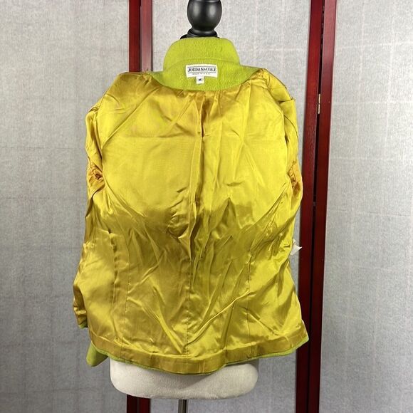 Vintage Jordan & Cole Wool Blend Yellowish/Green Colored Coat (Size: Med) - Picture 8 of 13